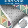 thumbnail image 4 of Multi Color Triangle Checkered Pattern Bathroom Rugs Sets 3 Piece,Toilet Cover Set,Absorbent Non Slip Bathroom Mats Sets with U-Shaped Contour Rug Toilet Rug Set, 4 of 5