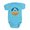 Turquoise, variant on CafePress - Peace In Ukraine - Cute Infant Bodysuit Baby Romper - Size Newborn - 24 Months