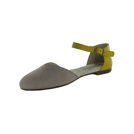 

FLY London Womens Mion Ballet Flat Shoes Concrete/Lemon EU 38 / US 7.5-8