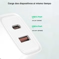 thumbnail image 3 of Cargador AC FDN Dual USB-C USB-A 2.4A Blanco (sin cable), 3 of 6