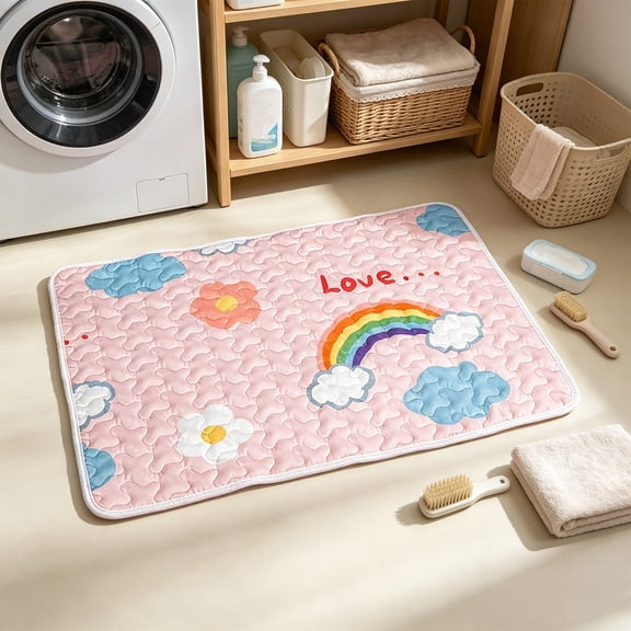 Pet Cooling Mat Breathable Ice Pad for Dogs Cats Summer Sleeping Mat Non-Slip Washable Pet Cushion for Kennel Sofa Floor Indoor Outdoor Use, 11.81"x15.75"