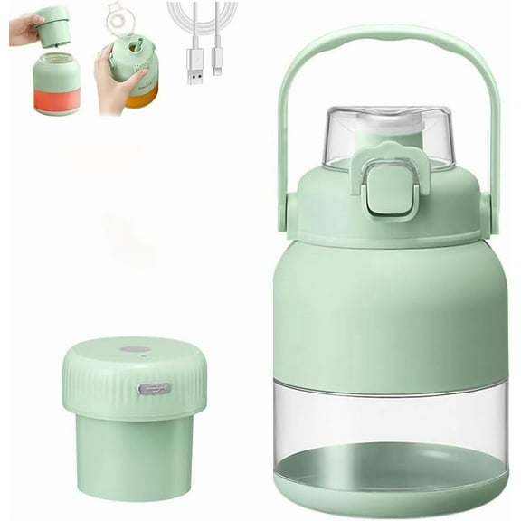 Bpa-Free Electric Citrus Juicer 17 Oz, Straw, Two Lids, Portable Blender for Smoothies, Shakes, Food, 30s Fresh Squeeze, USB Charging, Electric Citrus Juicer, for Kitchen Office Outdoor (1pcs)