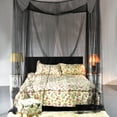 thumbnail image 3 of Costway 4 Corner Post Bed Canopy Mosquito Net Full Queen King Size Netting Bedding Black, 3 of 8