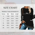 thumbnail image 2 of SWQZVT Womens Fall Tops Long Sleeve Shirts Crewneck Loose Casual Pullover Fashion Color Block Side Split Black Tunic Tops Lightweight Sweatshirts Size M, 2 of 8