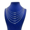 thumbnail image 2 of 14K Solid White Gold Diamond Cut Rope Necklace, 16" - 30" Inch, 1.25 MM - 3 MM, 2 of 5