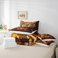 thumbnail image 4 of YST 7Pcs African Lion Bedding Set, Tropical Botanical Comforter & Duvet, Queen Size (7 Count), 4 of 4