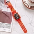thumbnail image 2 of Band Strap with Case for Apple Watch 42mm 44mm, Clear Cute Summer Trendy Causal Women Men TPU Replacement Wristband Compatible for iWatch Apple Watch Series 6 5 4 3 2 1 SE Series (Red), 2 of 4