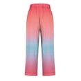 thumbnail image 4 of Hvogkswy Cotton Pants for Women Fashion Plaid Print Loose Casual Pants High Waist Straight Leg Ankle-Length Pants with Pockets, 4 of 5