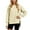 Beige, variant on Female Long Sleeve Sweatshirt Women's Zip Neck Wrap Pullover Sweatshirt with Pockets Size Xxl