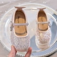 thumbnail image 6 of breaise Little Kids Girls Dress Pumps Glitter Sequins Princess Low Heels Princess Dress Shoes Party Dance Shoes Rhinestone Sandals, 6 of 8