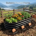 thumbnail image 7 of Galvanized Raised Garden Bed Outdoor, 4Pcs 4ft Metal Planter Box, Black, 7 of 7