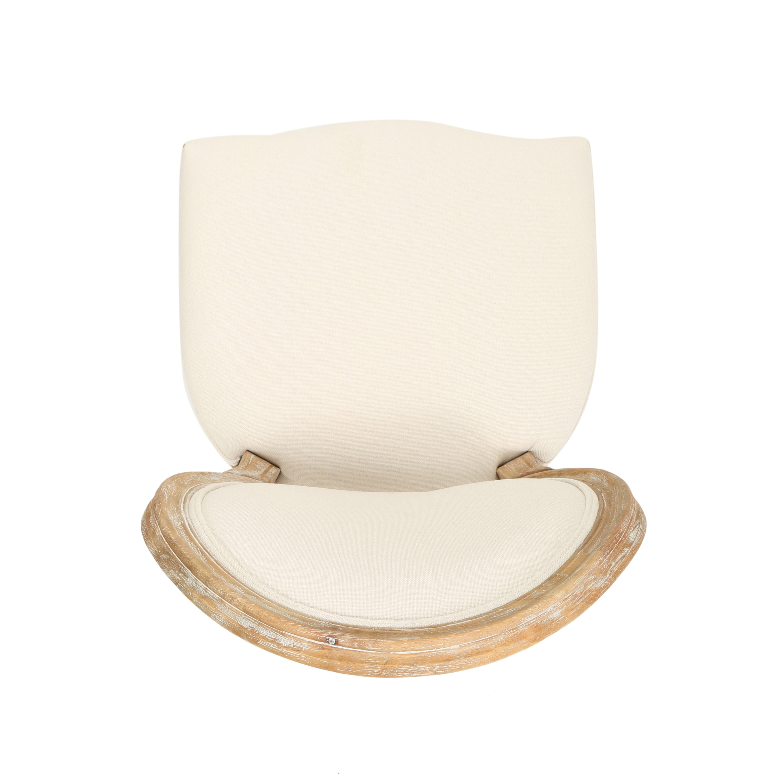 Noble House Nicole Farmhouse Fabric Dining Chairs, Set of 2, Beige, White, Blue