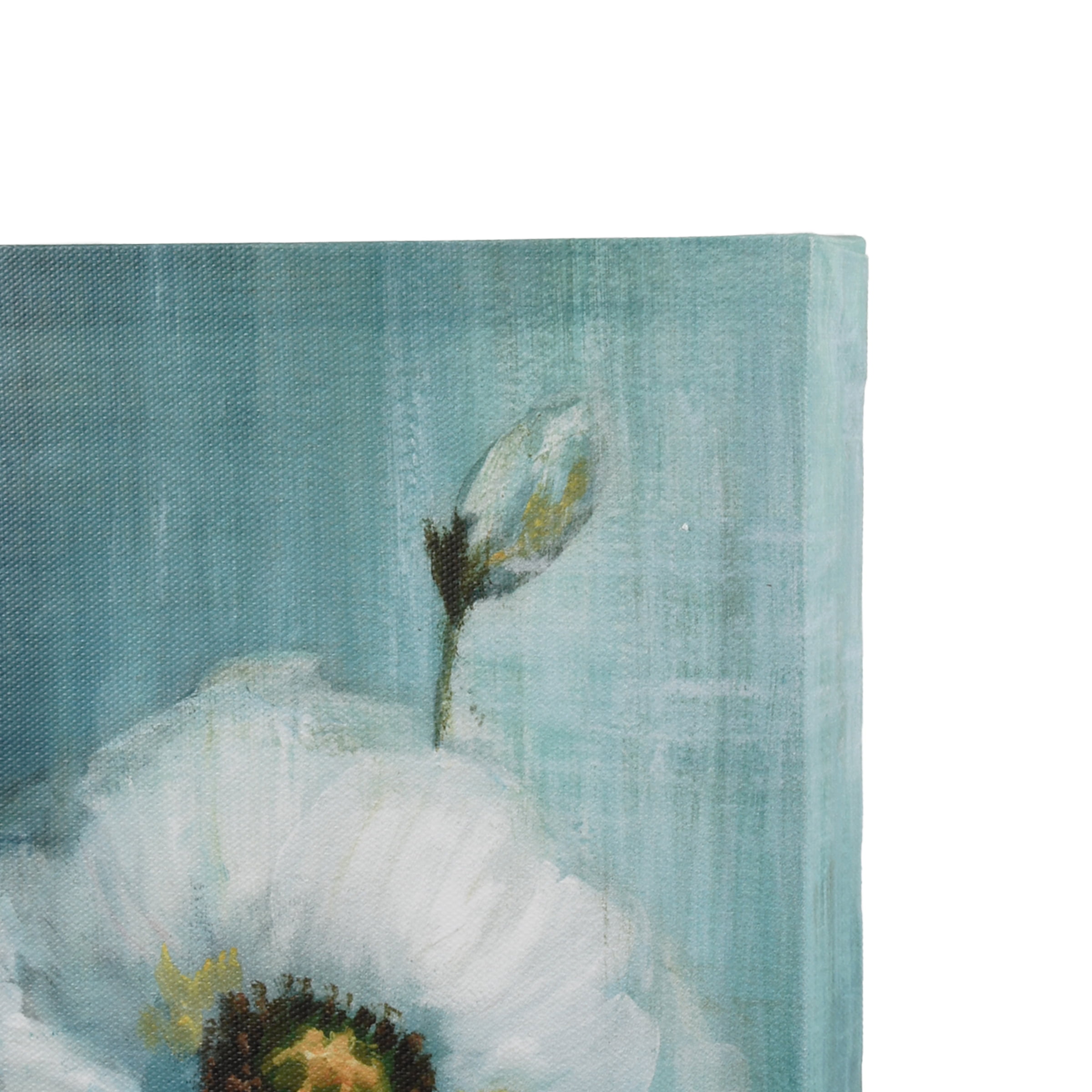 Forest Blossoms 7.5'' x 19.5'' Green-White Canvas Wall Art Print, by Prinz (Set of 2)