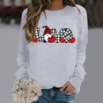 thumbnail image 2 of EHQJNJ Sweatshirts Col Rond Femmes Mode Décontractée Manches Longues Sweatshirts Imprimés Pull Sans Capuche Sweatshirts Haut Noir Sweatshirt Femmes Graphique, 2 of 4