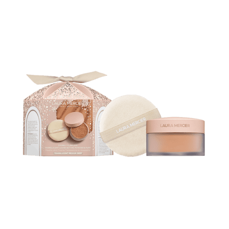 Laura Mercier Divinely Flawless Translucent Loose Setting Powder & Puff Translucent Medium Deep