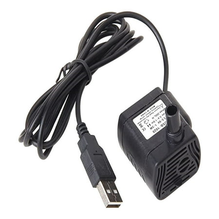 Under $5 Water Pump Black Aquarium Pump Usb-Powered Submersible Water Pump 3.5-9V for Aquarium Fountain Mini Pond by Goohae
