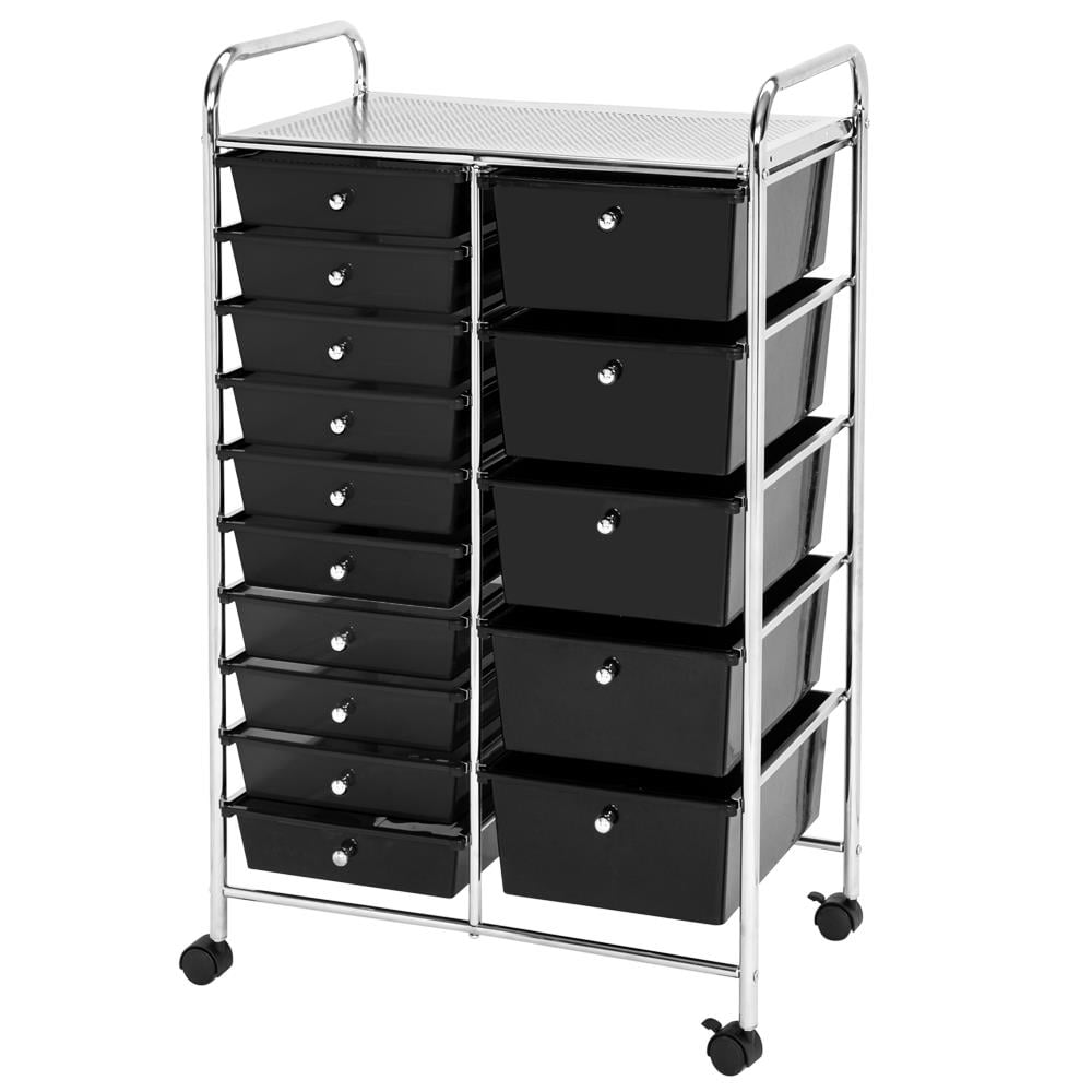 Zimtown 15Drawer Organizer Cart Office School Storage Cart Rolling