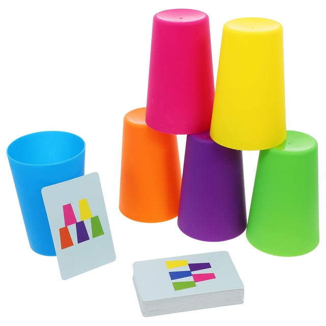 KAKOWELY speed stacking cups 1 Set Stacking Cups Toy Stacking Cups Kids Stacking Cups Toy Kids Party Favors4.02"X2.72"X2.72"