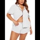 thumbnail image 2 of Conjuntos de Pijama para Mujer, Pijamas Suaves de Corta con Botones, Conjuntos de Pijama de Verano M, 2 of 10