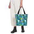 thumbnail image 4 of Bingfone Shark And Leaves Women Shoulder Tote Bags Casual Bag Ladies Shopping Handbag, 4 of 6