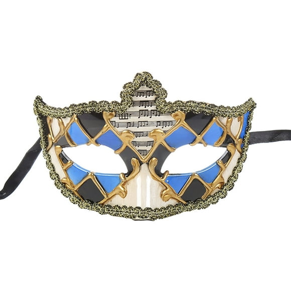 Gupgi Men Women Masquerade Face Coverings Music Notes Venetian Facewear Mardi Gras Half Face Covering