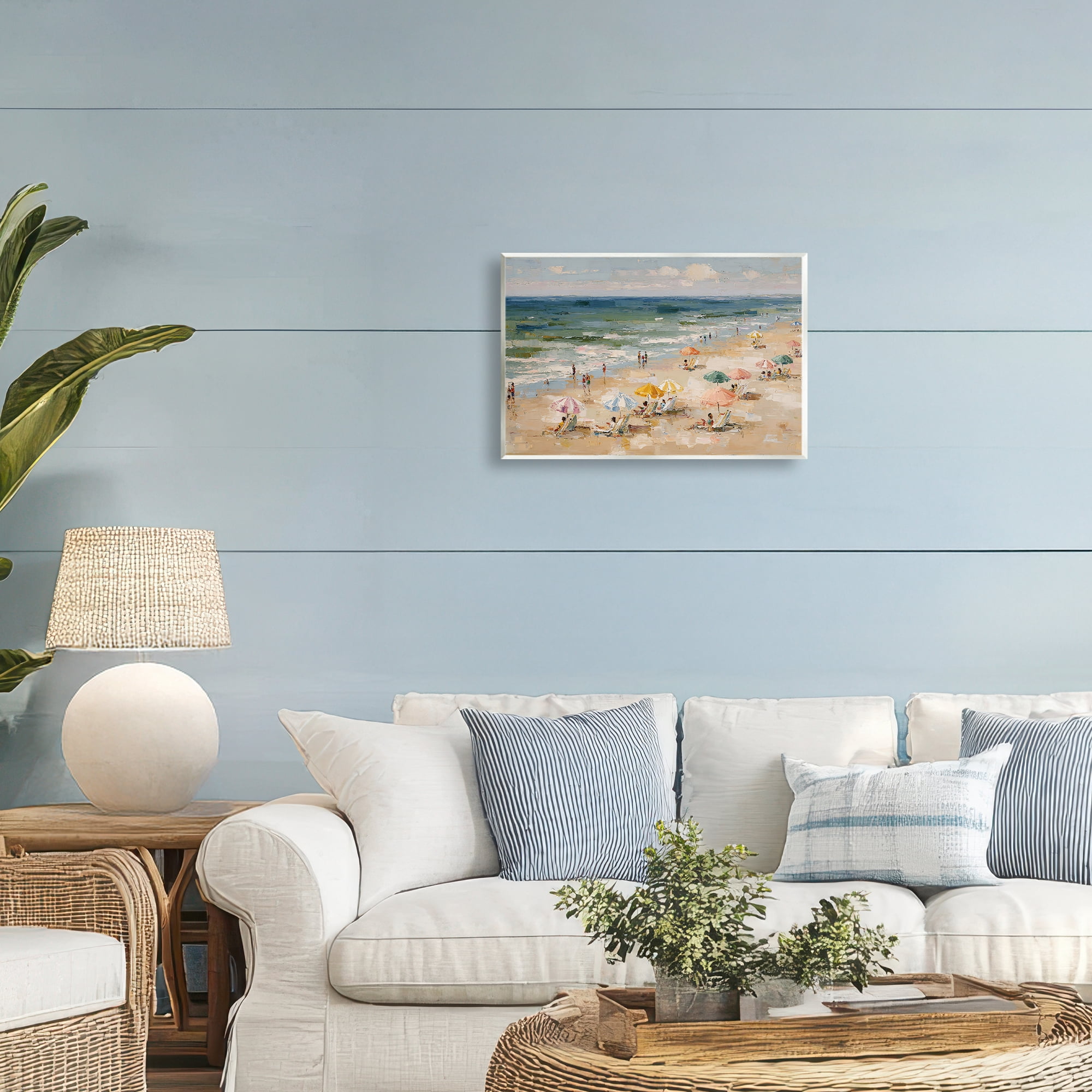 Stupell Industries Impressionist Summer Beach Day Wall Plaque Art, design by Jacky Ngan