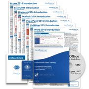Learn Office 2016 Deluxe Training Tutorial- Video Lessons, PDF Instruction Manual, Quick Reference Software Guide for Windows by TeachUcomp, Inc.