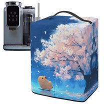 ZIATUBLES Ice Cream Maker Cover Polyester Fabric Kitchen Appliance Dust Cover Stain Resistant Kitchen Countertop Decor Accessory, 15.35" x 9.84" x 18.11", Guinea Pig Cherry Blossom Tree Print