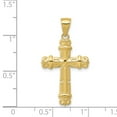 thumbnail image 3 of 10K Yellow Gold Charm Pendant Themed 30 mm 18 Fleur De Lis Cross, 3 of 3