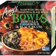 Amy's Frozen Meals, Tortilla Casserole & Black Beans Bowl, Made With Organic Tomatoes and Black Beans, Microwave Meals, 9.5 Oz