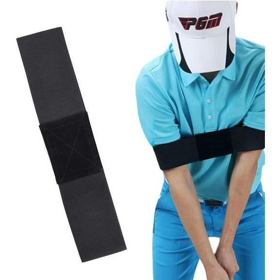 Golf Swing Trainer Band, Correct Muscle Memory Innovative & Proven Design Tested Under Various Conditions, Helps Maintain Correct Distance Between Arms During Swing for Both Right