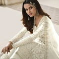 thumbnail image 3 of Engagement Wear Indian Shalwar Kameez Suits Pakistani Designer Palazzo Dress ( White, 6XL - 54 ), 3 of 6