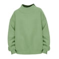 thumbnail image 3 of Shinyii Girls Neck Lined Sweatshirt Oversized Pullover Top, Green, Sizes 3-16, 3 of 4