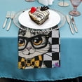 thumbnail image 4 of WYYP Cute Cat Polyester Party Dinner Decoration Washable Napkins 2 PCS, 4 of 7