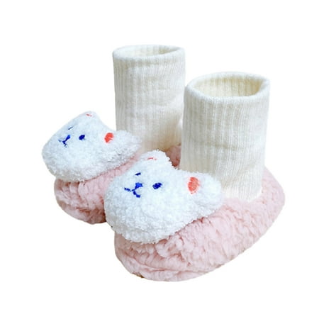 

kpoplk Toddler Slippers Boys Winter Children Toddler Shoes Boys And Girls Floor Sock Shoes Cute Shoes For Teen Girls(Pink)