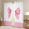 thumbnail image 2 of Feelyou Kawaii Pink Bow-tie Black Out Curtains for Kids, Cartoon Dreamy Bowknot Curtains Pack of 2 (42x63 Each), Cute Princess Style Bedroom Curtains, Black Out Curtains Decor, 2 of 6
