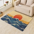 thumbnail image 2 of Washable Rugs 3x5 Japanese Rug & Home Decor - Front Door Mat Indoor Entrance, Great Wave Rugs for Entryway, Non Slip Soft Low Pile Small Area Rug, Red Sun Carpet & Room Decorations Y-&286, 2 of 7