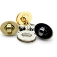 thumbnail image 3 of 2pcs Oval Twist Turn Locks Purse Closure Leathercraft Accessory Turn Lock Clasp (Small 24x16 mm, Gold), 3 of 7