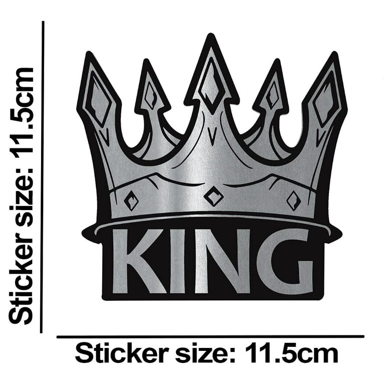2x King Crown Vinyl Decal Sticker Different colors & size for Cars/Bik –  M&D Stickers