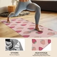thumbnail image 4 of Red Strawberry Plants Pink Pattern Hot Yoga Mat Towel Non Slip for Hot Yoga - Quick-Drying Yoga Mat Cover with 4 Corner Pockets with Travel Bag - Hot Yoga Towel Non Slip 70"x26", 4 of 6