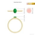 thumbnail image 6 of Angara Natural 0.4 Ct. Emerald Solitaire Ring in 14K Yellow Gold for Women (Ring Size: 3), 6 of 11