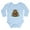 Sky Blue, variant on CafePress - Highland Cow Sitting In A Metal - Long Sleeve Cotton Baby Bodysuit