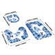 thumbnail image 3 of Juego de alfombras de baño de 3 piezas BlueButterfly, tapete de baño y funda para inodoro, artículos de tocador para el baño, 3 of 5