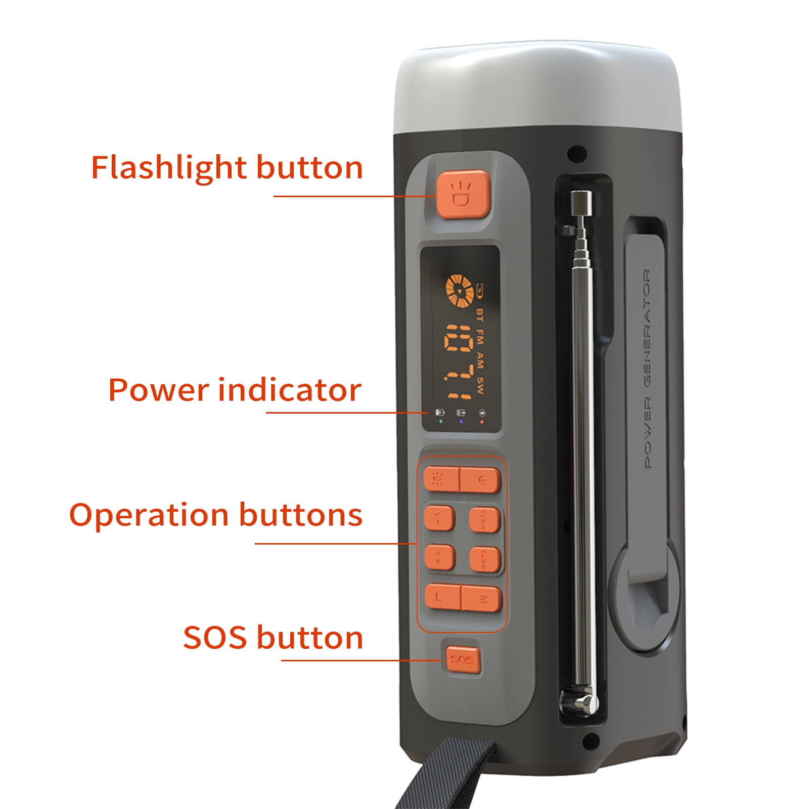 Electric torch,Hand Crank Am Sw Crank Solar Am Portable 4500mah Solar 4500mah Portable Solar Radio Torch Sos Alarm Portable Radio Portable Hand Radio 4500mah Alarm Lantern With Sos Bt With