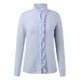 thumbnail image 5 of Blusa de mujer con estampado de rayas y cuello en V: camisa holgada de manga larga, versátil para ocasiones informales o de trabajo, 5 of 7