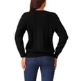 thumbnail image 3 of INSPIRE CHIC Women's V Neck Long Sleeve Sweater Casual Loose Chunky Warm Pullover Sweater Top, 3 of 4