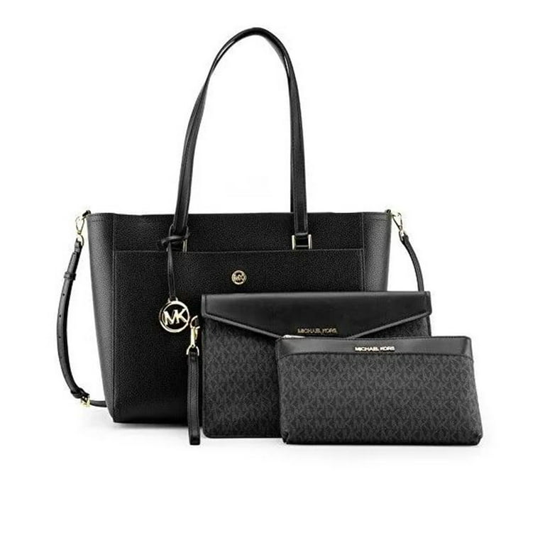 Michael Kors Large Maisie 3-In-1 Tote Bag in Black Pebbled Michael Kors Large Maisie 3-In-1 Tote Bag in Black Pebbled