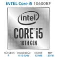 thumbnail image 2 of Procesador INTEL Core I5 10600KF 4.1 GHz 6 Core 1200 i5-10600KF, 2 of 6