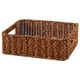 thumbnail image 1 of Cesta de almacenamiento organizadora, cesta de picnic, bandejas de almacenamiento rectangulares para cocina marrón oscuro M, 1 of 9