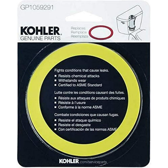 Kohler Canister Seal GP1059291 - Replacement Toilet Part - 4 Pack, 0.25" x 3.00" x 3.00"